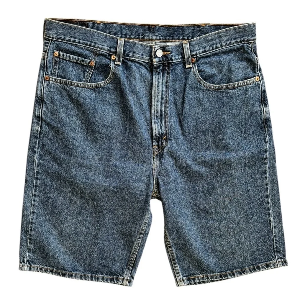 Levi’s Men’s 505 Regular Fit Denim Jean Shorts Jorts 38X10” Med Wash 100% Cotton